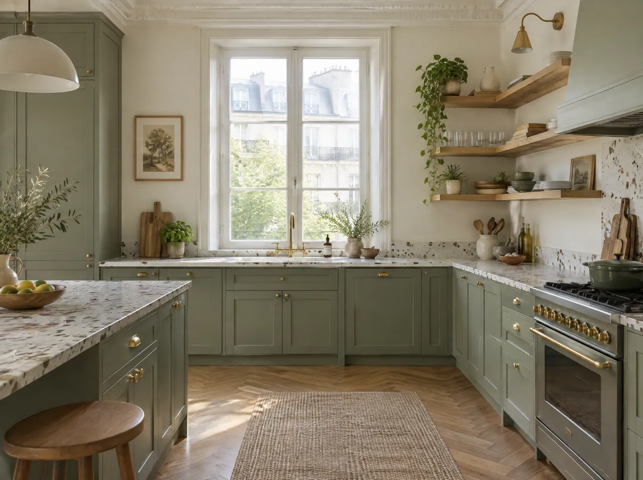 Cuisine ouverte dans une maison de ville