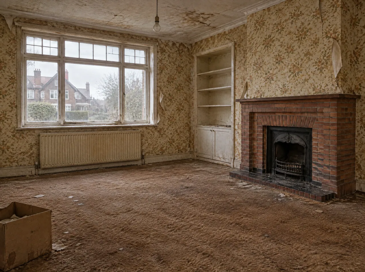 Rénovation d'un salon de maison 1930 – avant